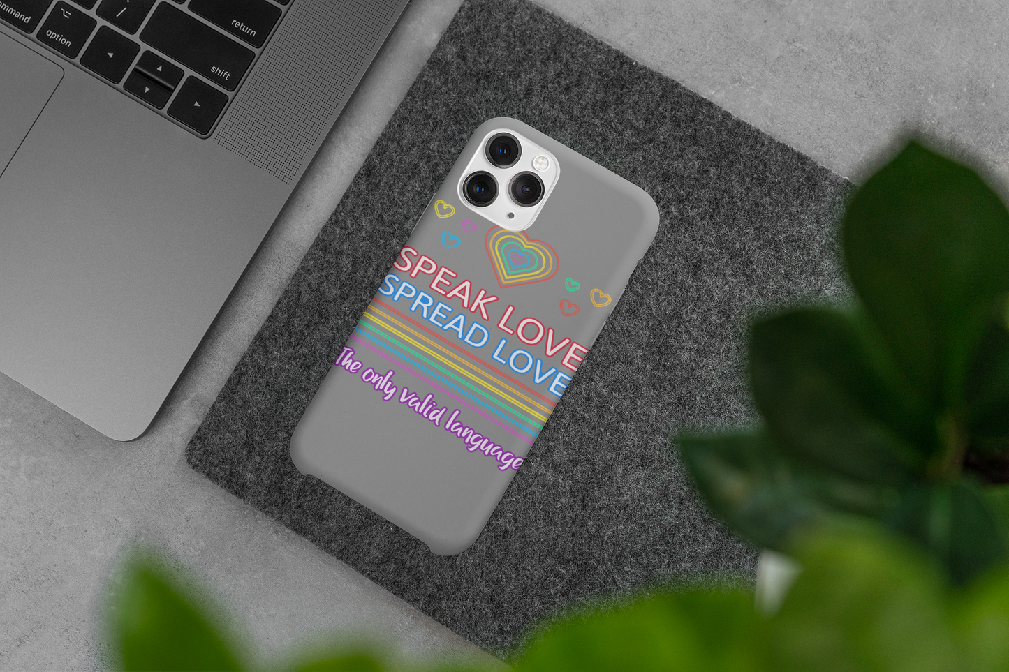 Speak Love Spread Love iPhone® Case.