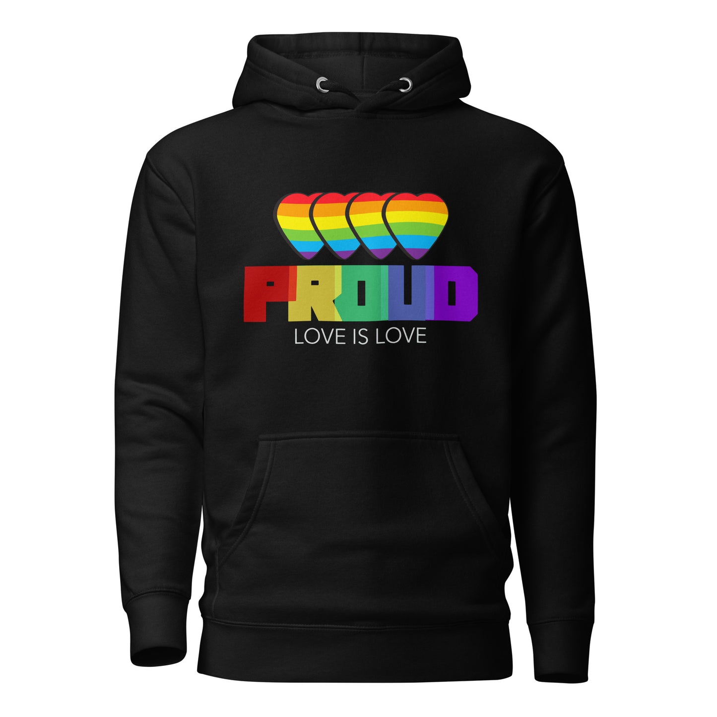 Proud Rainbow Hearts Hoodie