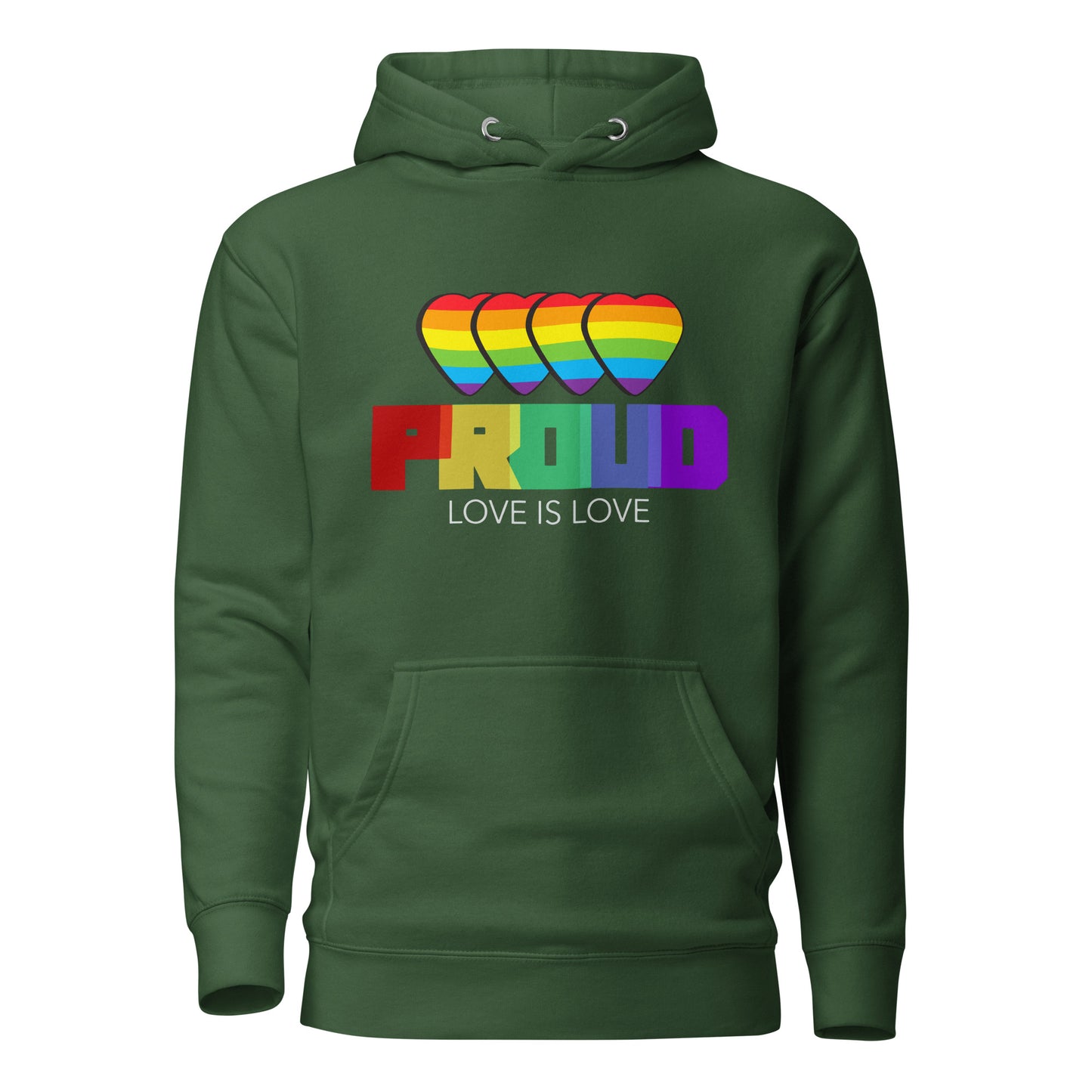 Proud Rainbow Hearts Hoodie